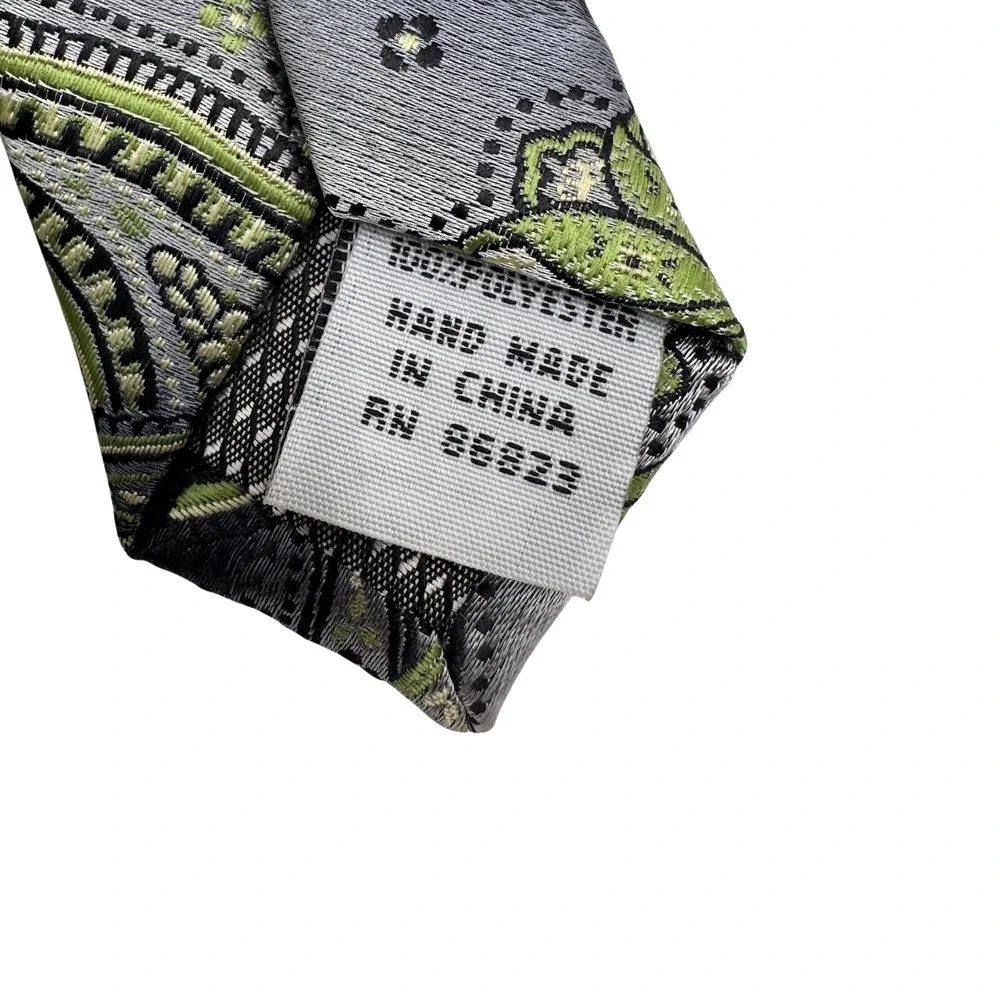 Christian Aujard Liberte Paris Neck Tie Mens Paisley Floral Retro Classic Formal